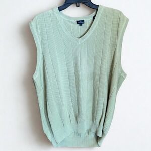 Jack Nicklaus Silk Blend Preppy Golf Knit Sweater Vest‎ Casual Old Money Large